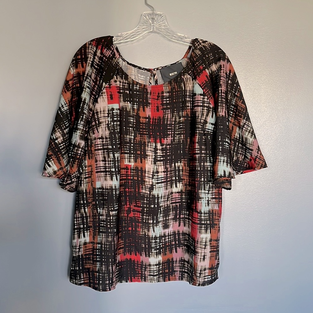 Anthropologie Maeve Top Mid Length Sleeves sz XL